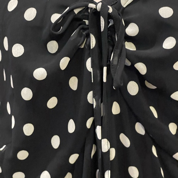 Ava & Viv Black Polka Dot Long Sleeve Dress 2pc - Picture 3 of 7